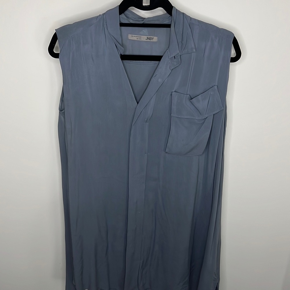 Dusty Blue Sleeveless Tunic Dress 👗